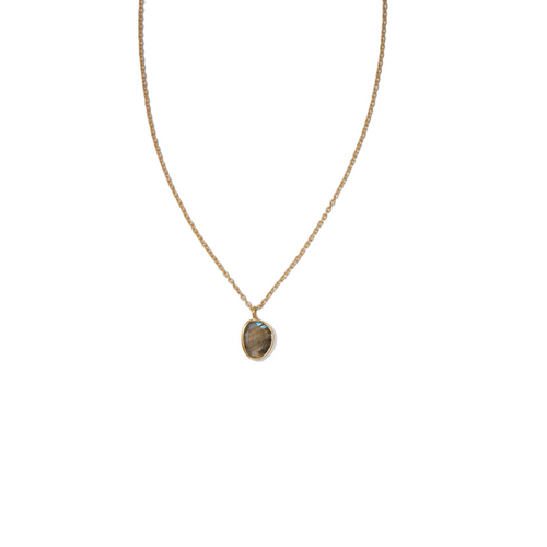 Stone Slice Labradorite Pendant Necklace