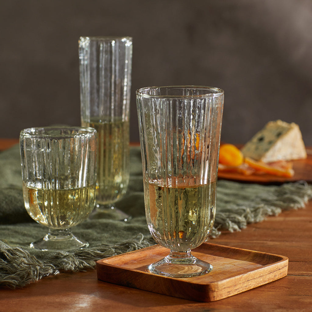 Gold Wine Glasses, Unique Wine Glasses, Ripple Wine Glass Set